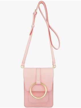 NWT  BRENTANO Vegan Small Flap-over Crossbody/Waist Bag with RIFD Blocking Pink